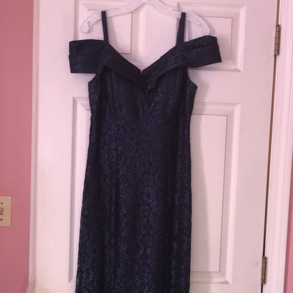 Blue Lace Gown - Picture 1 of 3